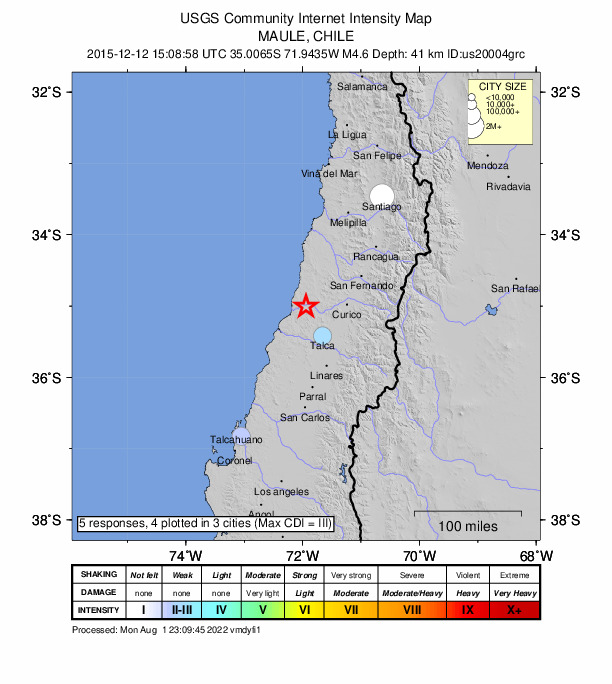 Did You Feel It? map: shaking reported by the public