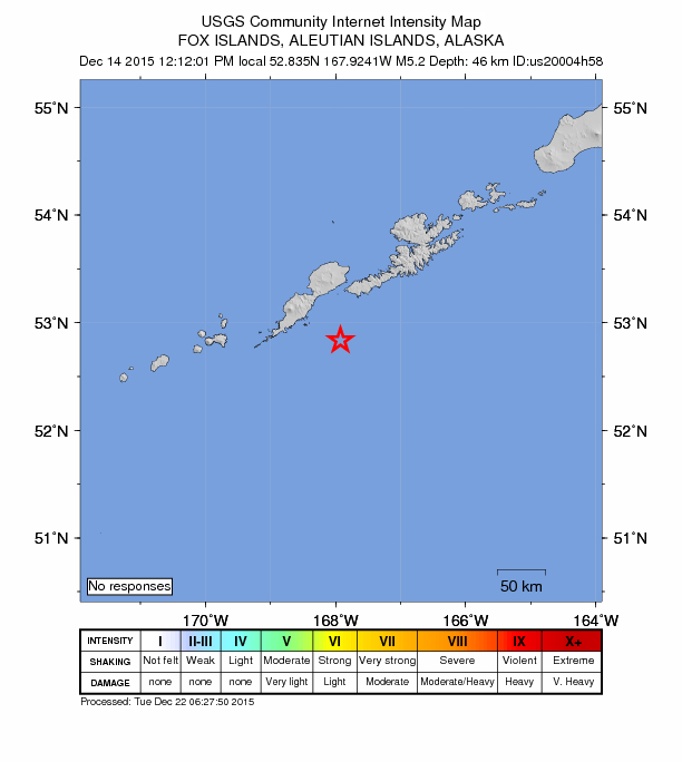 Did You Feel It? map: shaking reported by the public