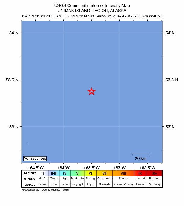 Did You Feel It? map: shaking reported by the public