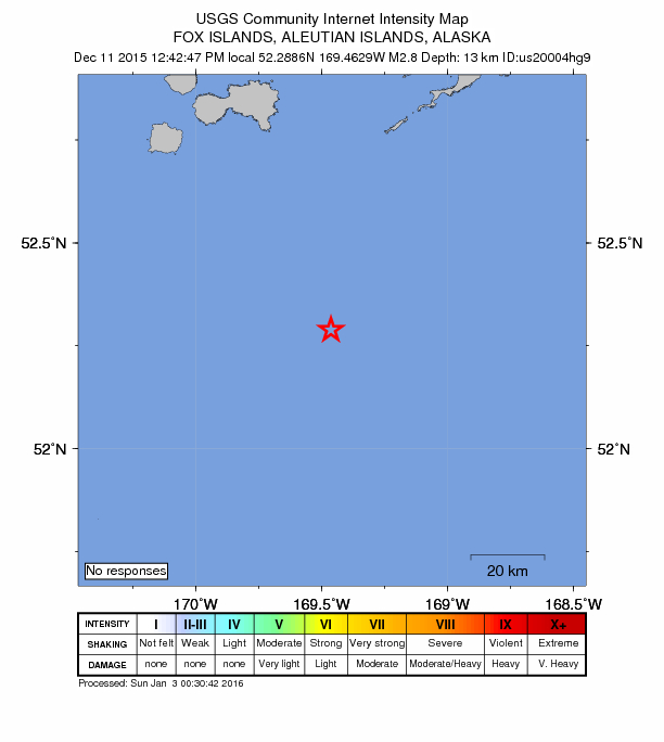 Did You Feel It? map: shaking reported by the public