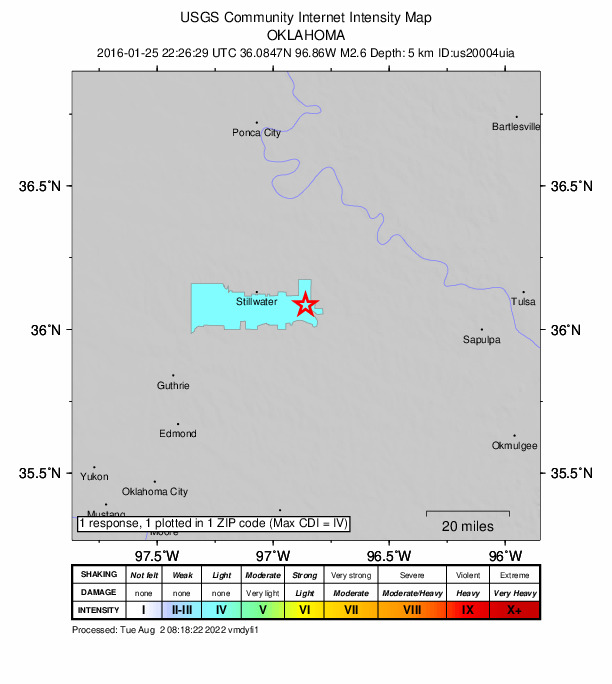 Did You Feel It? map: shaking reported by the public