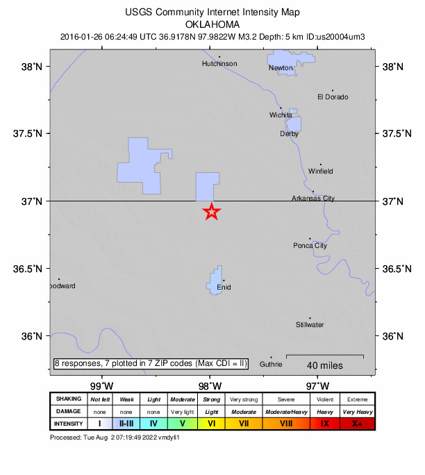 Did You Feel It? map: shaking reported by the public