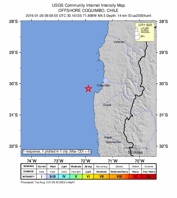 Did You Feel It? map: shaking reported by the public