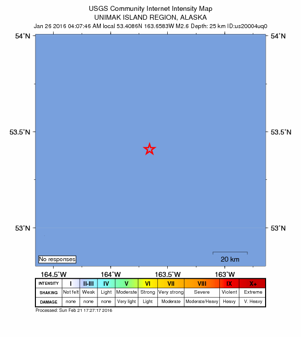 Did You Feel It? map: shaking reported by the public