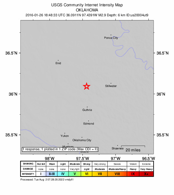 Did You Feel It? map: shaking reported by the public