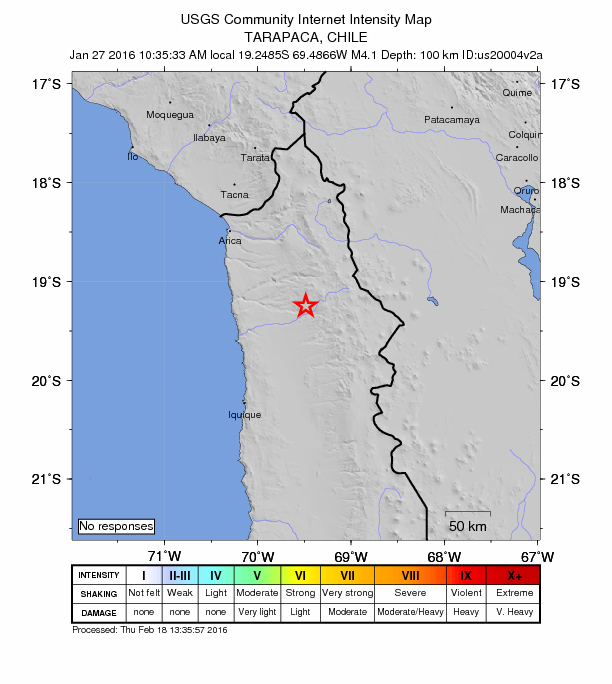Did You Feel It? map: shaking reported by the public