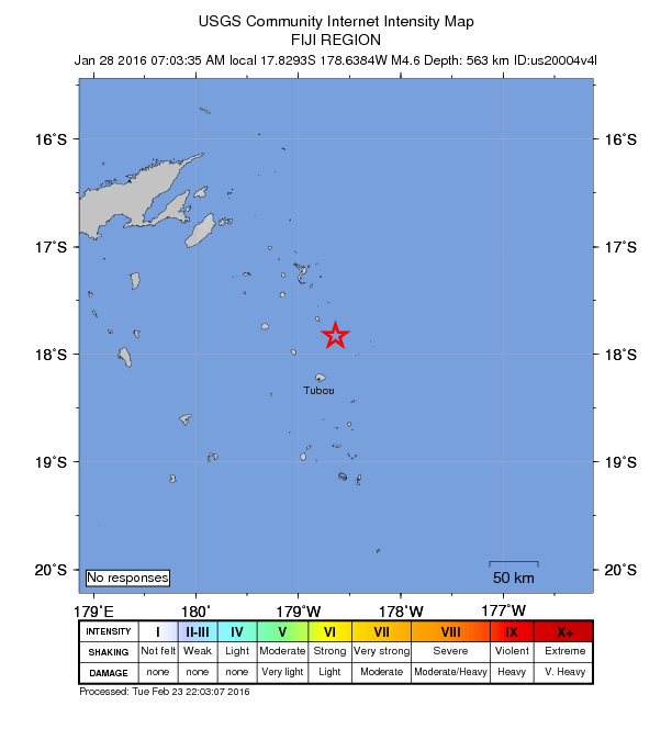 Did You Feel It? map: shaking reported by the public