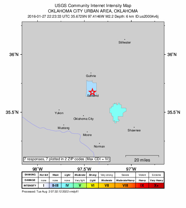 Did You Feel It? map: shaking reported by the public