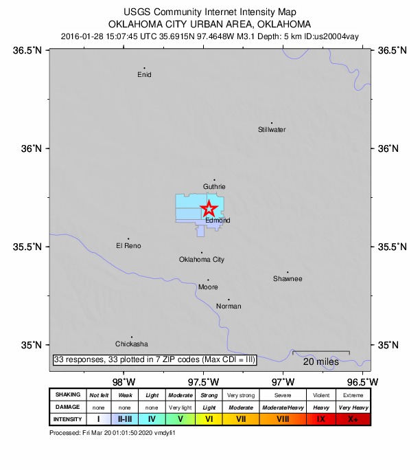 Did You Feel It? map: shaking reported by the public