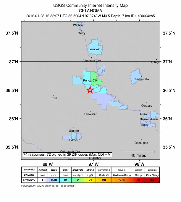 Did You Feel It? map: shaking reported by the public