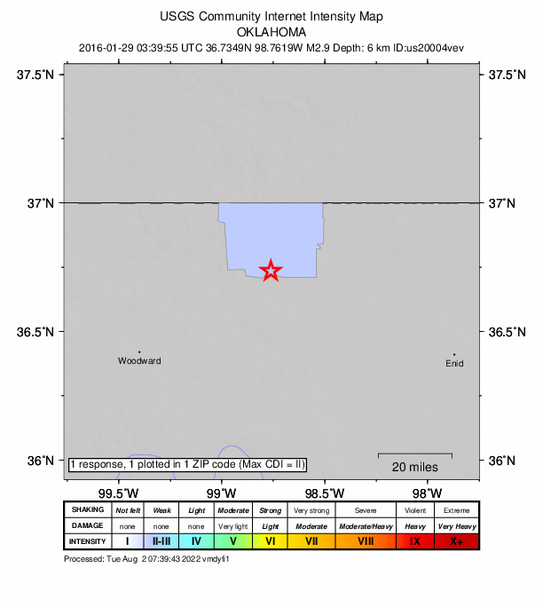 Did You Feel It? map: shaking reported by the public