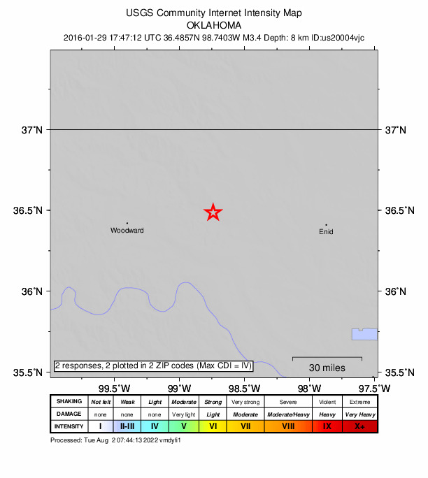 Did You Feel It? map: shaking reported by the public