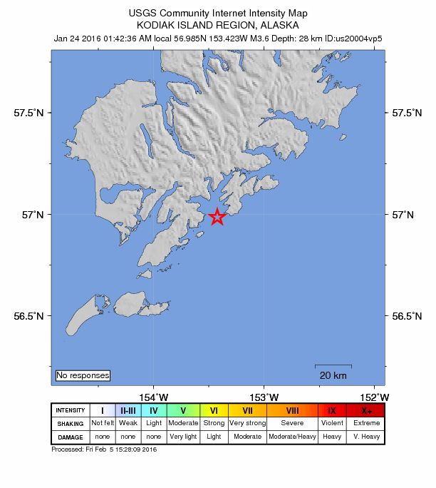 Did You Feel It? map: shaking reported by the public