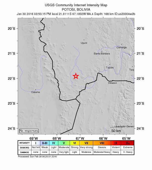 Did You Feel It? map: shaking reported by the public