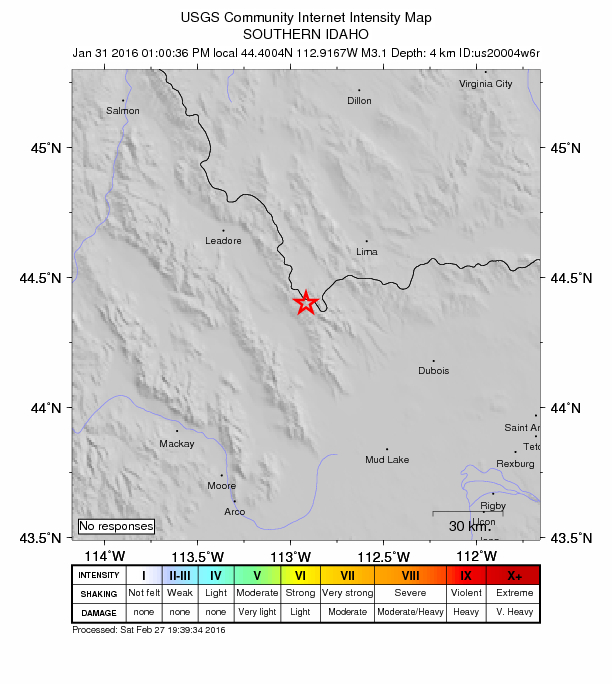 Did You Feel It? map: shaking reported by the public