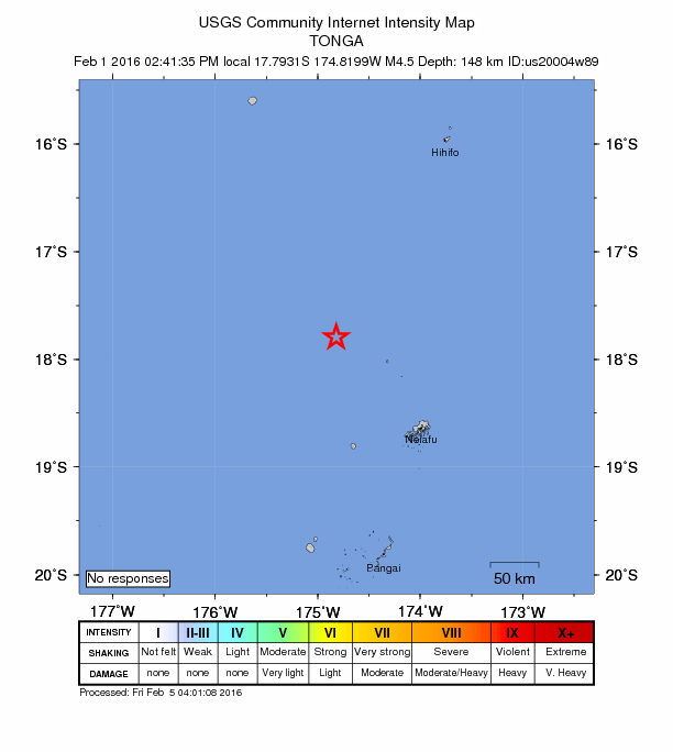 Did You Feel It? map: shaking reported by the public