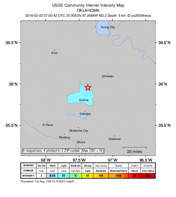 Did You Feel It? map: shaking reported by the public