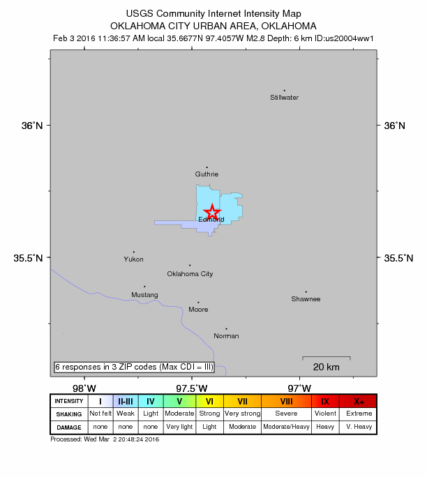 Did You Feel It? map: shaking reported by the public