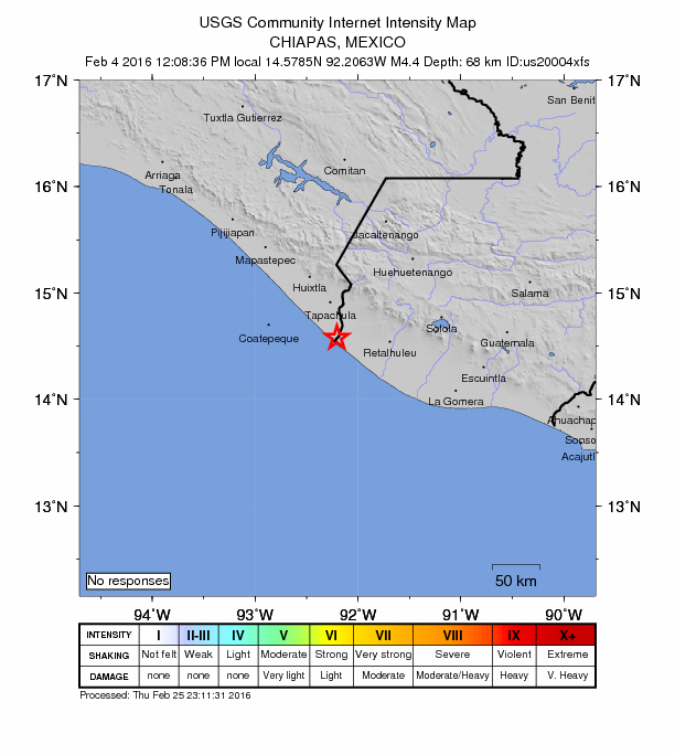 Did You Feel It? map: shaking reported by the public