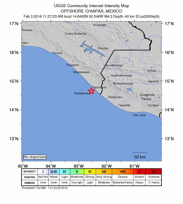 Did You Feel It? map: shaking reported by the public