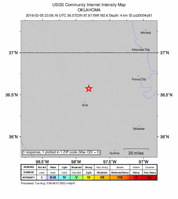 Did You Feel It? map: shaking reported by the public