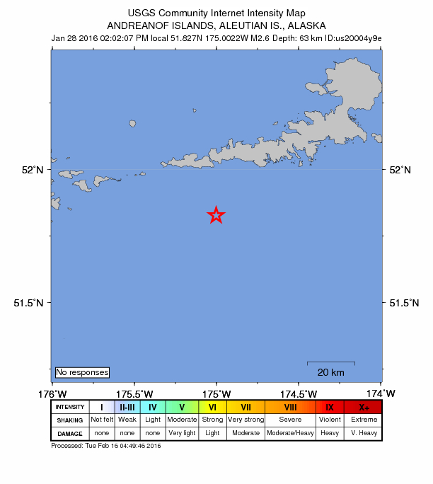Did You Feel It? map: shaking reported by the public