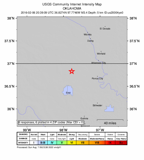 Did You Feel It? map: shaking reported by the public