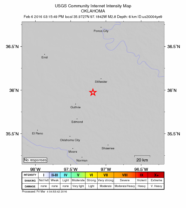 Did You Feel It? map: shaking reported by the public