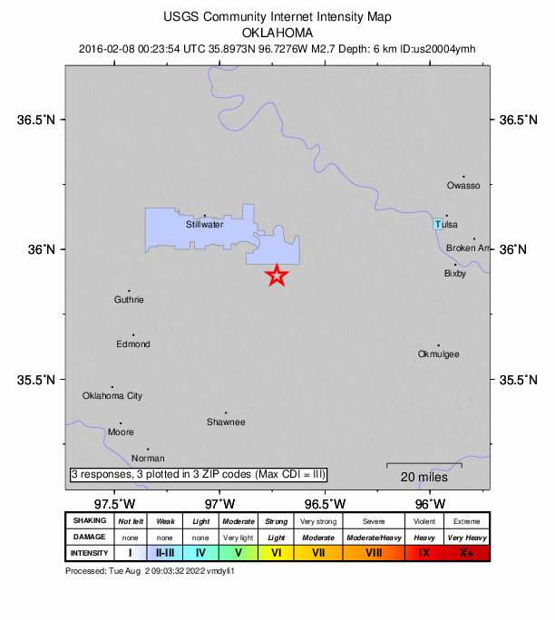 Did You Feel It? map: shaking reported by the public