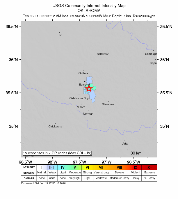 Did You Feel It? map: shaking reported by the public