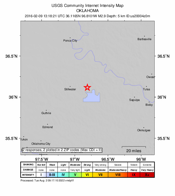 Did You Feel It? map: shaking reported by the public
