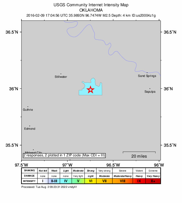 Did You Feel It? map: shaking reported by the public