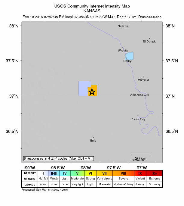 Did You Feel It? map: shaking reported by the public