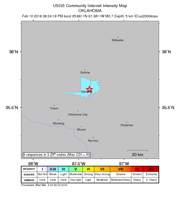 Did You Feel It? map: shaking reported by the public