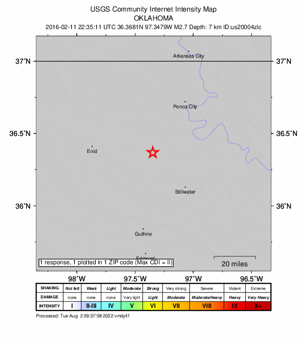 Did You Feel It? map: shaking reported by the public