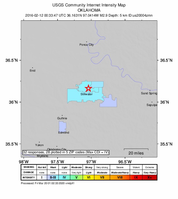 Did You Feel It? map: shaking reported by the public