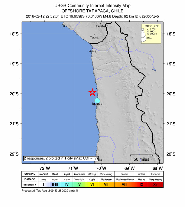 Did You Feel It? map: shaking reported by the public