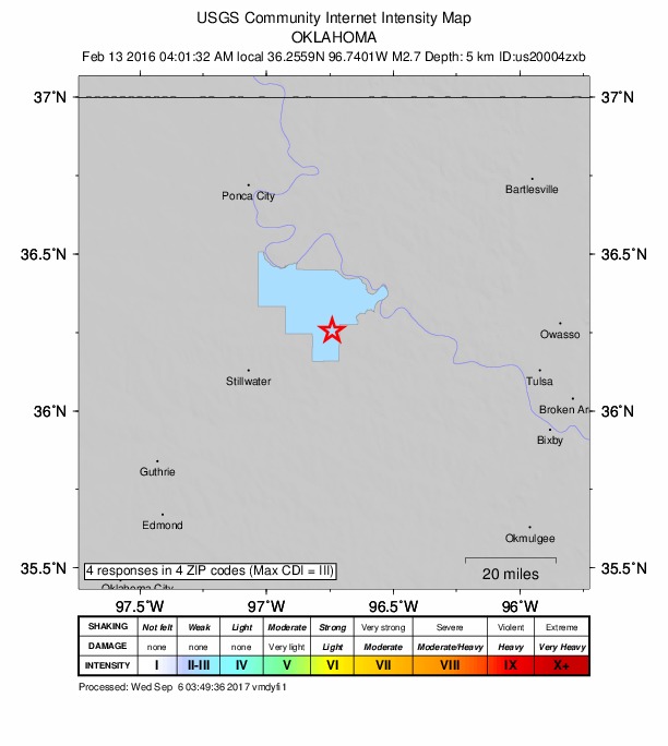 Did You Feel It? map: shaking reported by the public