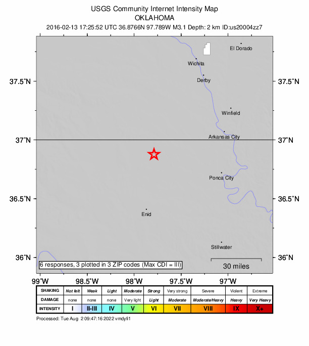 Did You Feel It? map: shaking reported by the public