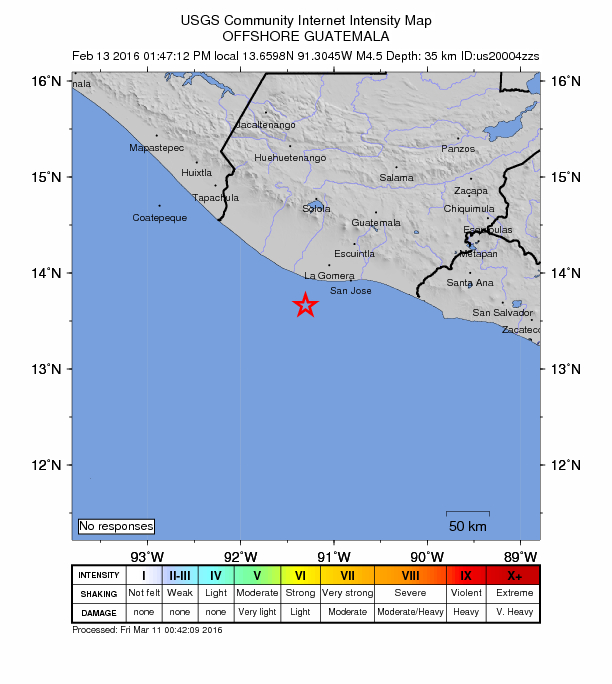 Did You Feel It? map: shaking reported by the public