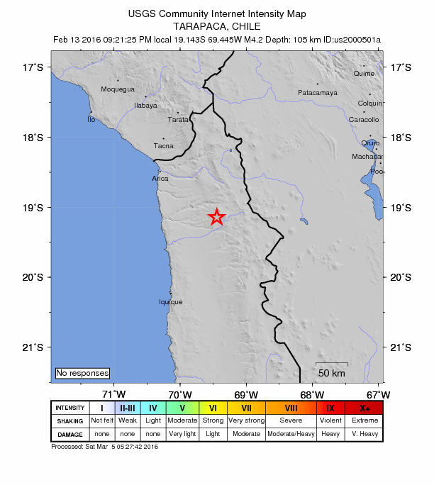 Did You Feel It? map: shaking reported by the public