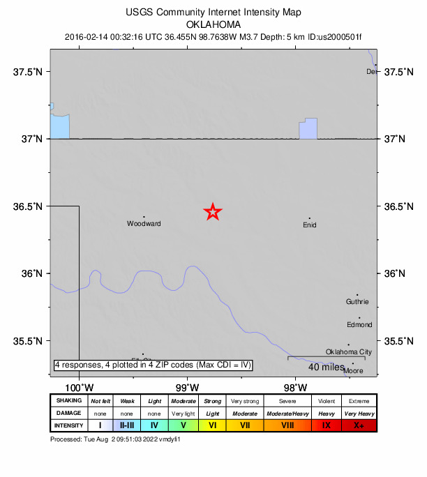 Did You Feel It? map: shaking reported by the public