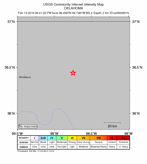 Did You Feel It? map: shaking reported by the public