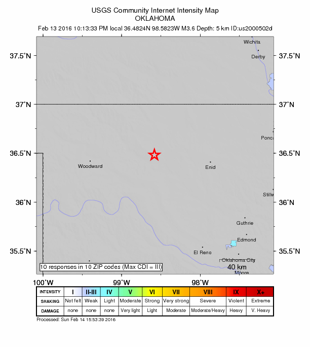 Did You Feel It? map: shaking reported by the public