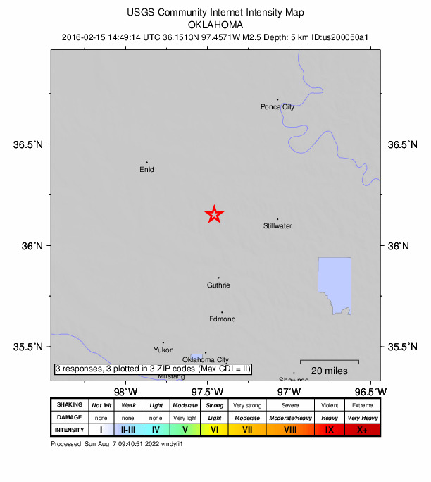 Did You Feel It? map: shaking reported by the public