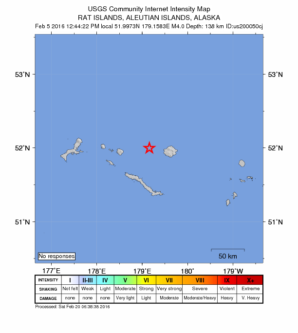 Did You Feel It? map: shaking reported by the public
