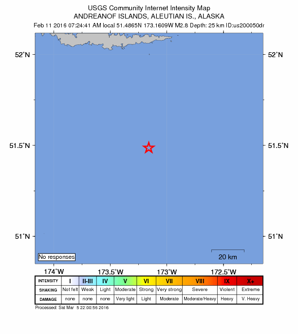 Did You Feel It? map: shaking reported by the public
