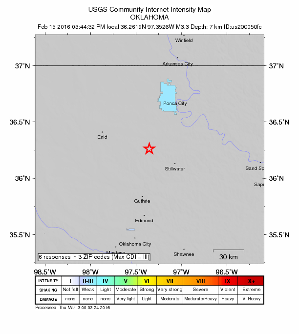 Did You Feel It? map: shaking reported by the public