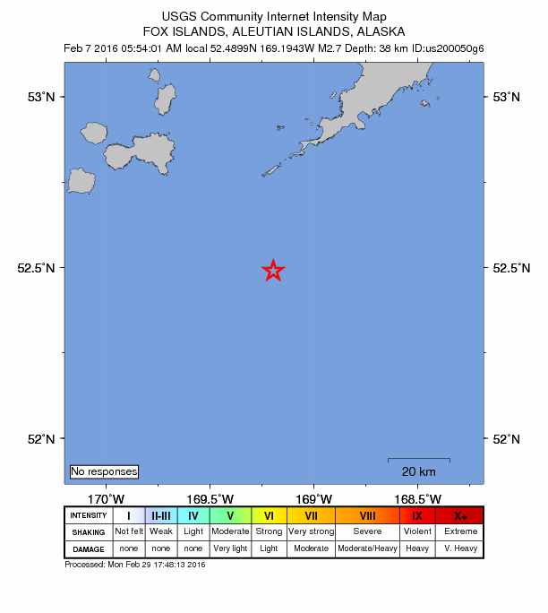 Did You Feel It? map: shaking reported by the public