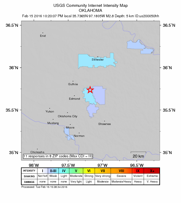 Did You Feel It? map: shaking reported by the public